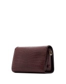 Story croc-effect leather shoulder bag