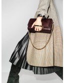 Story croc-effect leather shoulder bag