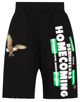 logo-print track shorts