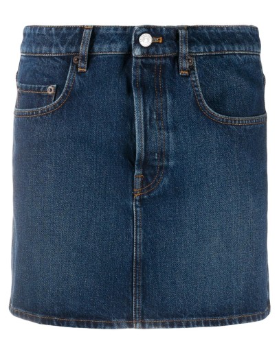 straight denim skirt