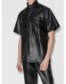 x Homecoming faux-leather shirt