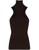 ribbed knit turtleneck top