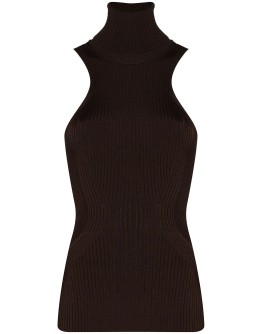 ribbed knit turtleneck top