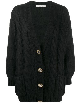 crystal button cardigan