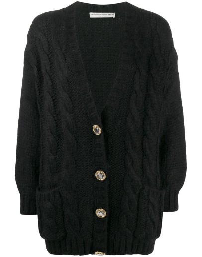 crystal button cardigan