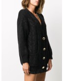 crystal button cardigan