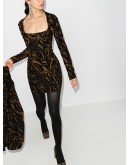 tiger-print mini dress