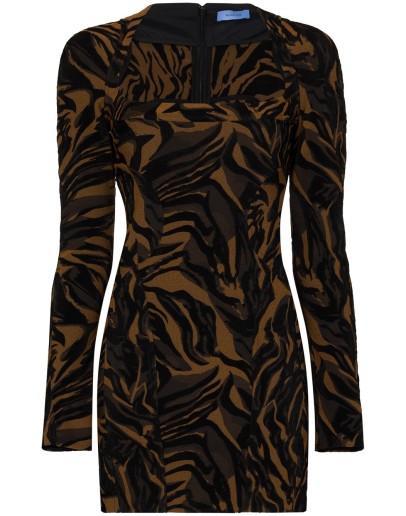 tiger-print mini dress