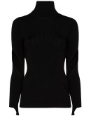 cut-out sleeve ribbed top