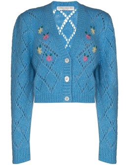 floral cropped cardigan