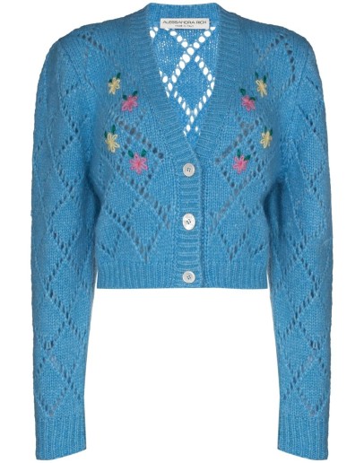 floral cropped cardigan