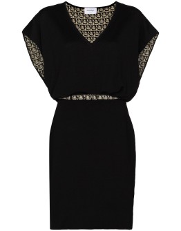 Gancini print mini dress