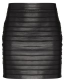 high-waist layered-look mini skirt
