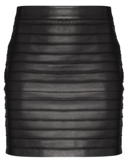 high-waist layered-look mini skirt