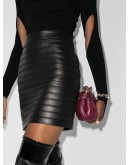 high-waist layered-look mini skirt