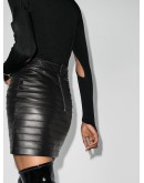 high-waist layered-look mini skirt