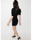 lace-panelled mini dress