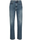 Studio high-waisted straight-leg jeans