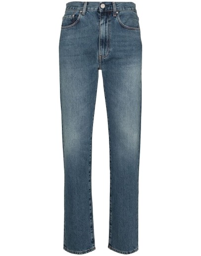 Studio high-waisted straight-leg jeans