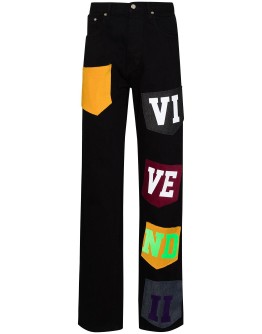 x Homecoming patch-pocket jeans
