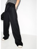 belted-waist wide-leg trousers