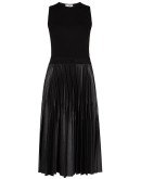 pleated midi dress