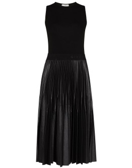 pleated midi dress