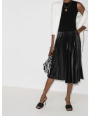 pleated midi dress