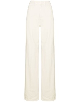 high-waist straight-leg jeans