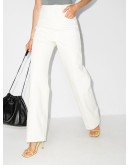 high-waist straight-leg jeans