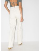 high-waist straight-leg jeans
