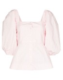 gingham peplum blouse