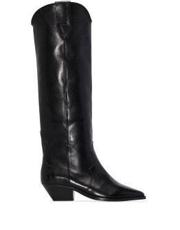 Denvee 40mm over-the-knee leather boots