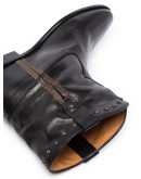Cluster leather ankle boots