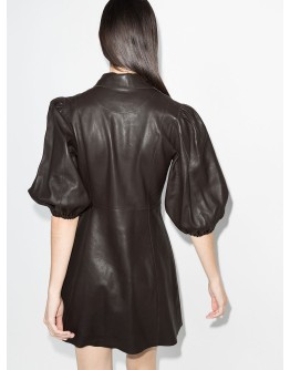 pouf-sleeve mini dress