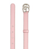 Double G buckle leather belt