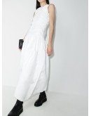 ruched cotton maxi dress