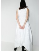ruched cotton maxi dress