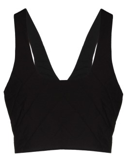 scoop-neck quilted top