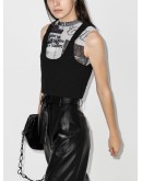 scoop-neck quilted top