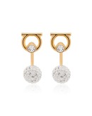 Gancini crystal-embellished earrings