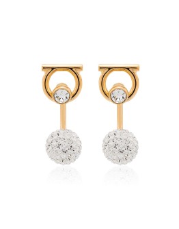 Gancini crystal-embellished earrings