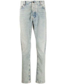 logo print slim-fit jeans