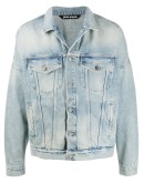 logo print denim jacket