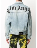 logo print denim jacket