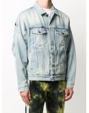 logo print denim jacket