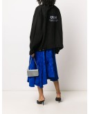 oversized crew-print jacket