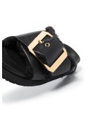 buckle leather sandals