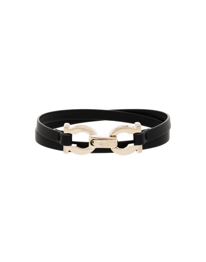 Gancini leather bracelet