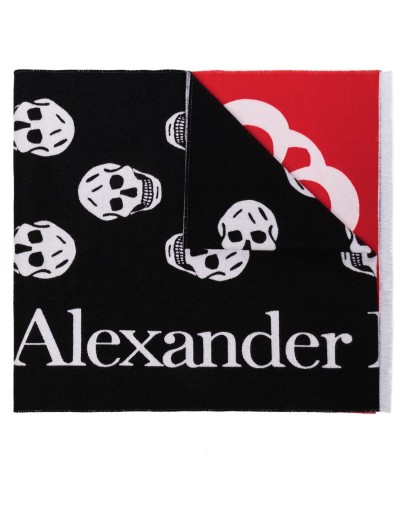 logo-print scarf